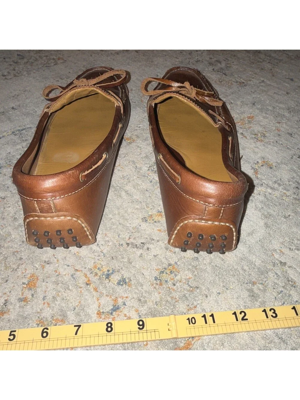 Cole Haan Brown Leather Lace-Up Driving Moccasins Men's US 10.5 D MPN 13215
